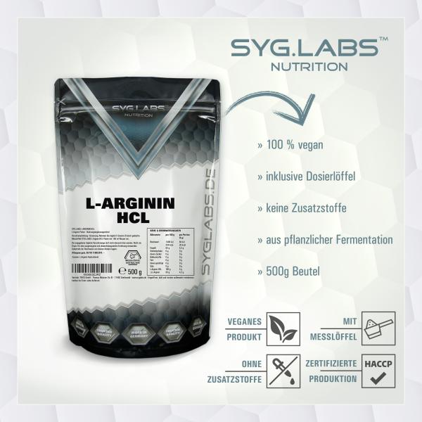 L-Arginin HCL Pulver 500g